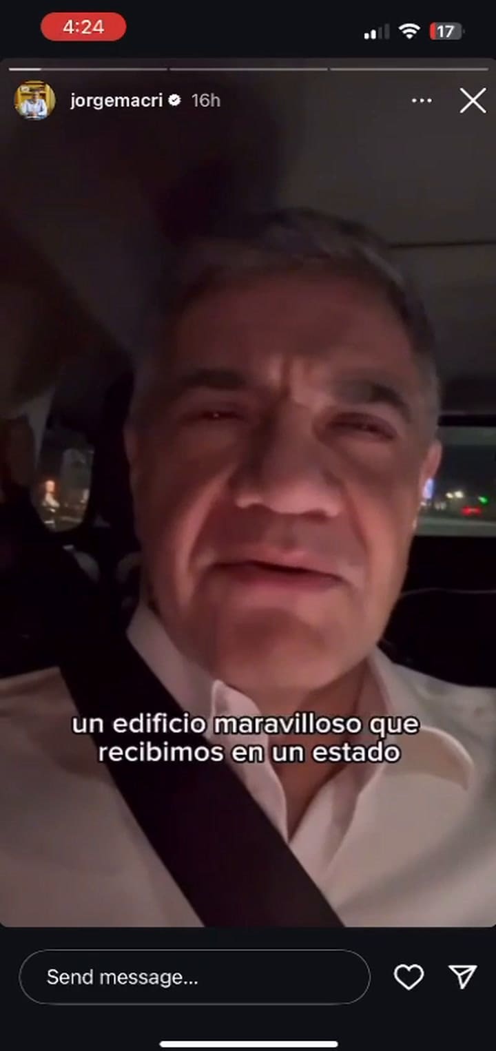 El mensaje de Jorge Macri vía Instagram