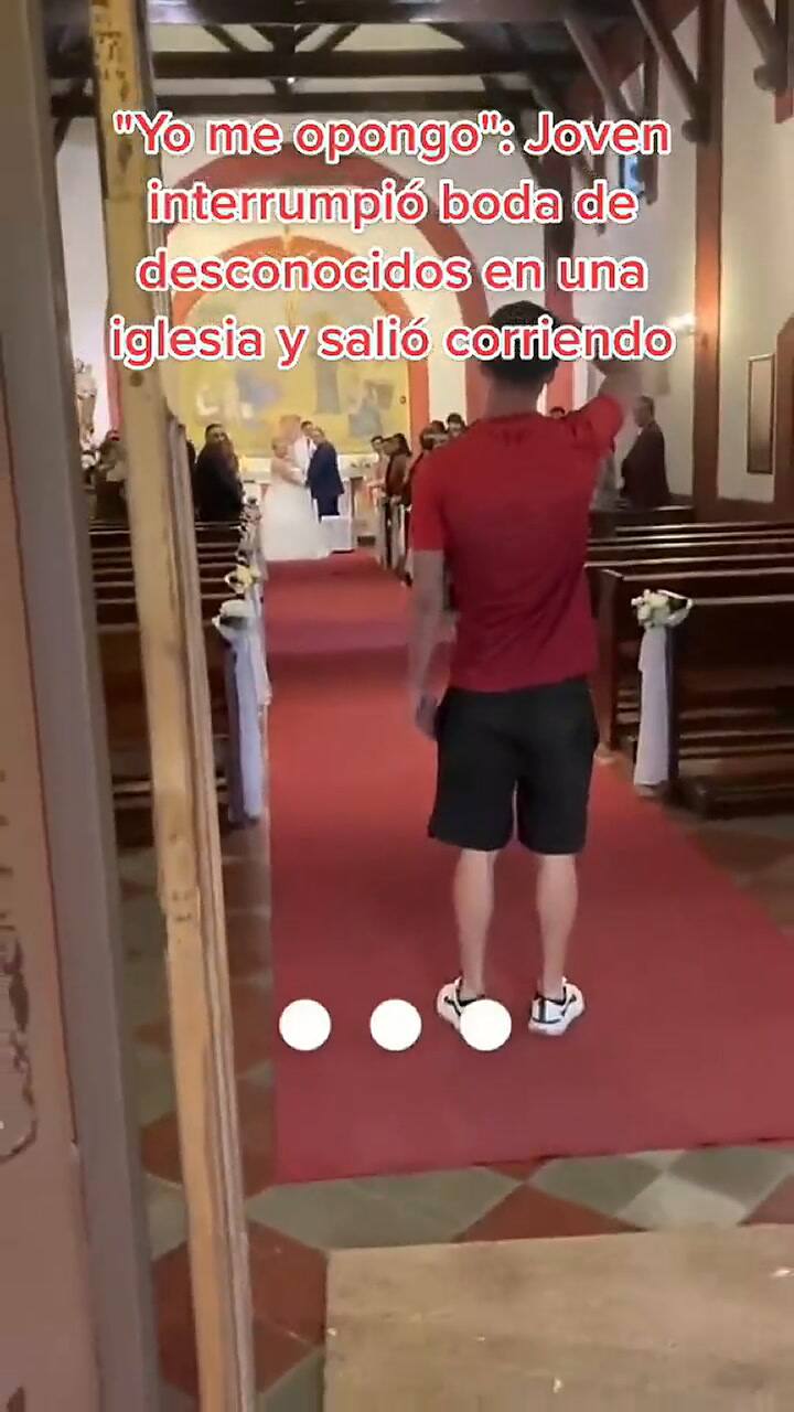 Interrumpió la boda por un peculiar motivo