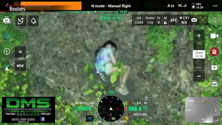 Drone Footage Shows Dramatic Rescue Of Child Missing In Woods