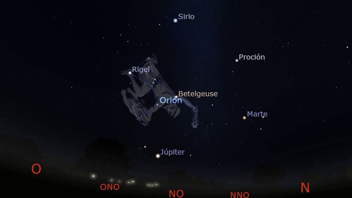 Orión Moviéndose En La Noche