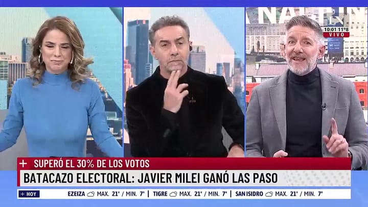 El análisis de Luis Novaresio tras el sorpresivo triunfo de Javier Milei