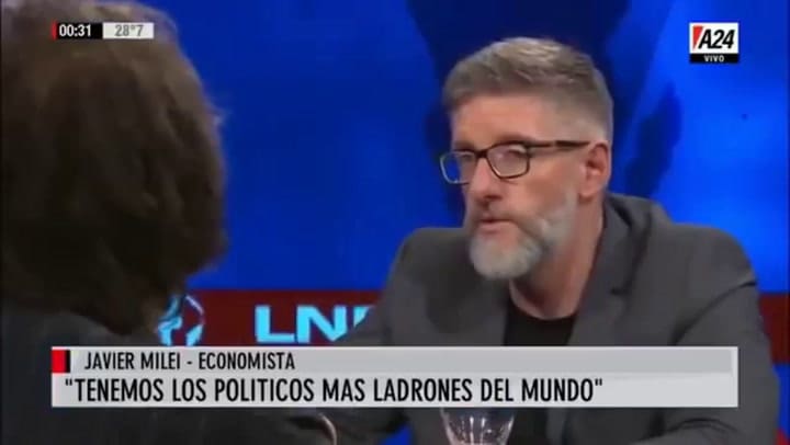 Milei, contra el macrismo, en noviembre de 2019