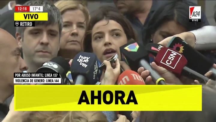 Calu Rivero habló a la salida de Tribunales - Fuente: A24