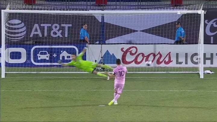 El penal de Lionel Messi en la definición del partido entre Inter Miami y Dallas