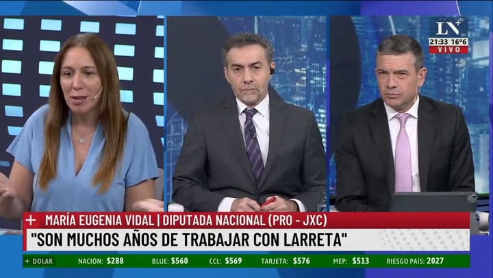 María Eugenia Vidal: 'Larreta y todo su equipo es la mejor alternativa hoy'