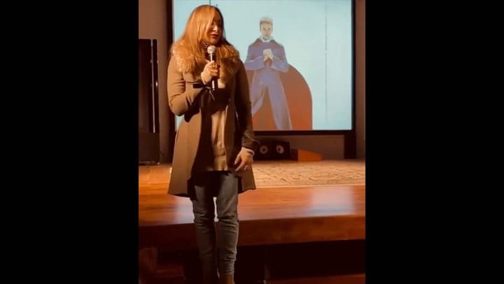 La familia Cerati en la presentación