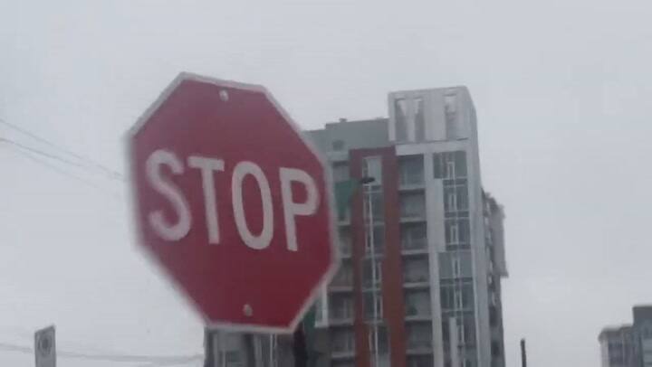 Una mujer en Ontario graba la intensidad del viento polar