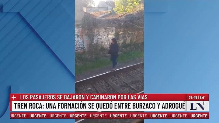 Tren Roca: una formación se quedó varada entre Burzaco y Adrogué