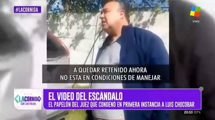 Informe La Cornisa: las imágenes del juez que condenó a Chocobar en un control de alcoholemia. Fuent