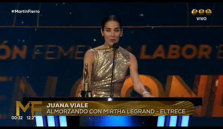 El discurso de Juana Viale después de ganar un Martín Fierro