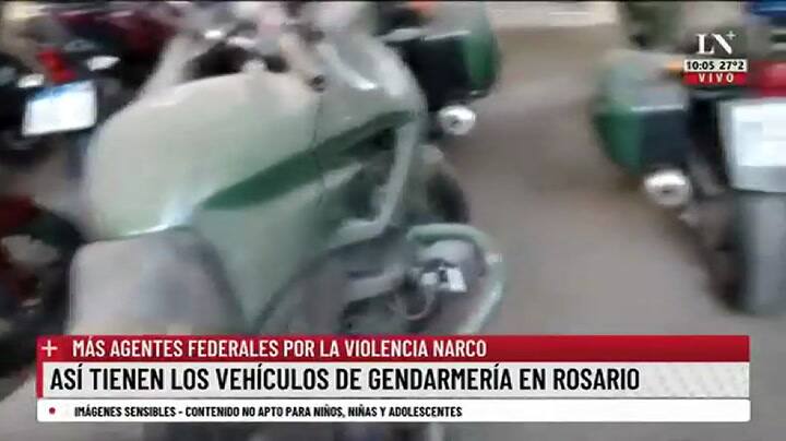 Novaresio mostró cómo están hoy en Rosario los vehículos de Gendarmería entregados en 2014