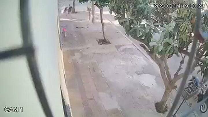 Con saña: así golpeó un delincuente a una mamá afuera de un jardín