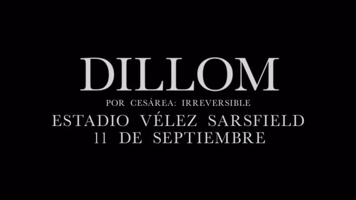 Dillom anunció su primer show en Vélez