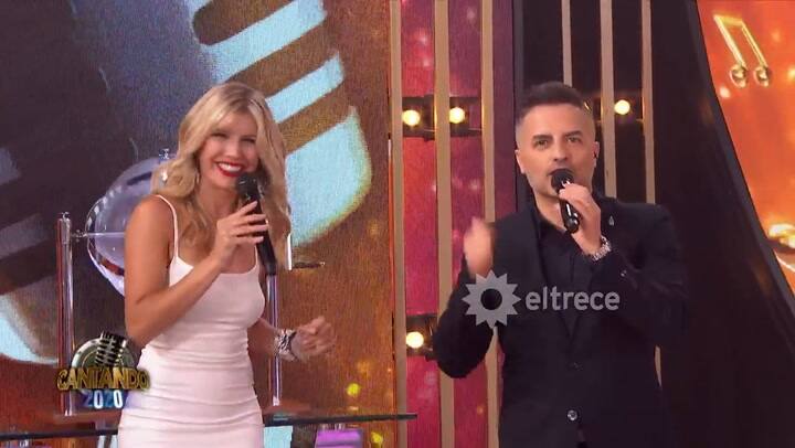 Cantando 2020. Ángela Leiva y Brian Lanzelotta cantaron un hit de Elvis Presley - Fuente: eltrece