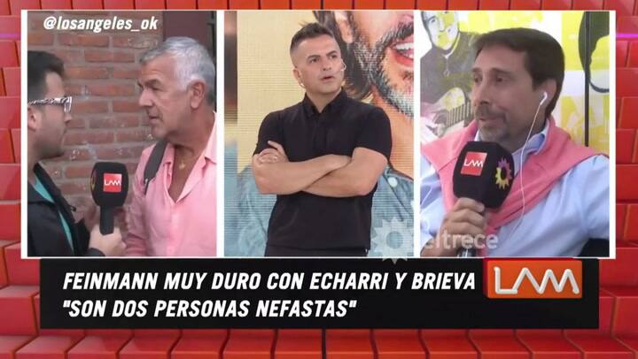 Eduardo Feinmann contra Dady Brieva y Pablo Echarri: “Son dos personas nefastas” - Fuente: eltrece