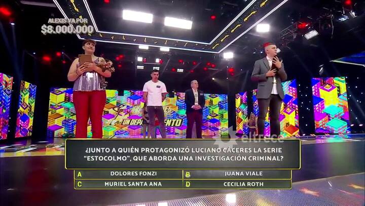 Alexis volvió a ganar Los 8 escalones y acumuló $8.000.000