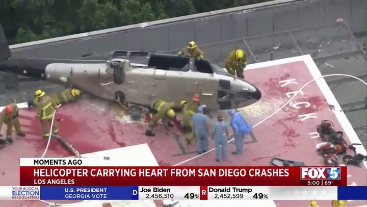 Los bomberos recuperaron el corazón donado y se lo entregaron al personal del hospital - Fuente: FOX