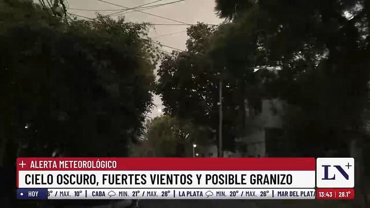 Fuertes tormentas y posible granizo en el AMBA