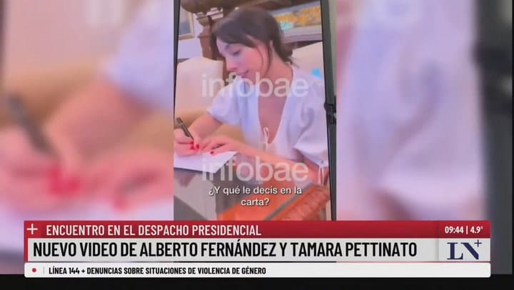 Nuevo video de Alberto Fernández y Tamara Pettinato: encuentro en el despacho presidencial