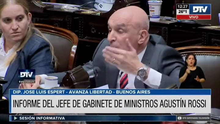 El fuerte cruce entre José Luis Espert y Agustín Rossi en Diputados