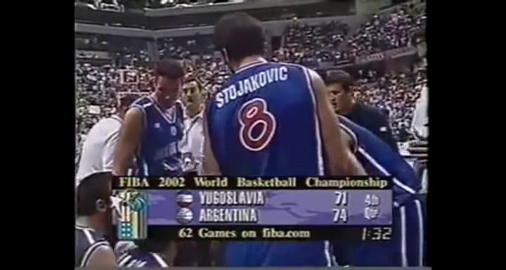 El árbitro de la final del Mundial 2002 habló de Manu Ginóbili - Fuente: YouTube