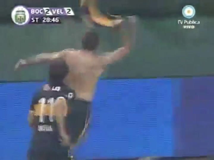 El histórico gol de Martín Palermo a Vélez - Fuente: TV Pública