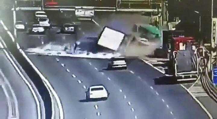 El accidente desde cámaras de seguridad - Fuente: Twitter