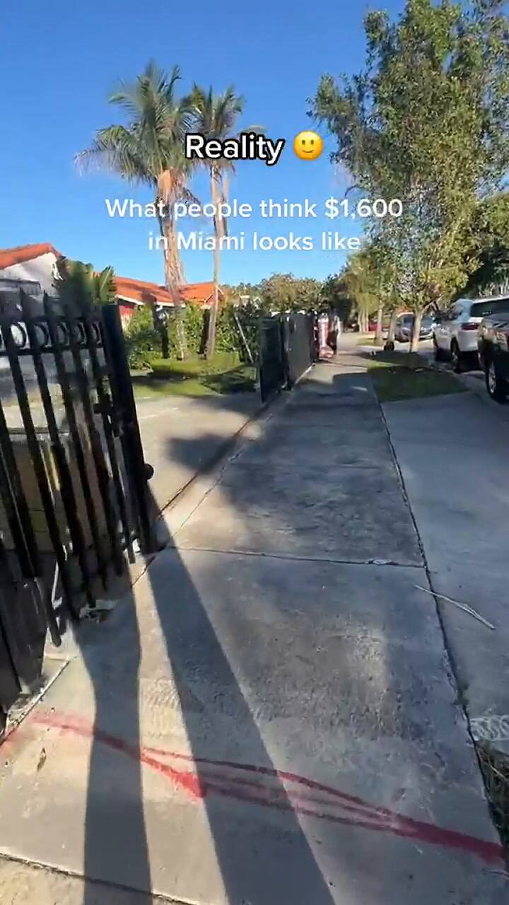 Una tiktoker muestra lo que se puede alquilar con US$1600 en Miami