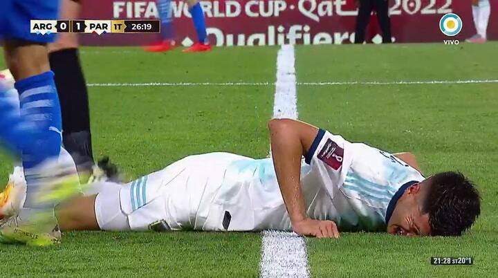 La lesión de Exequiel Palacios - Fuente: TyC Sports