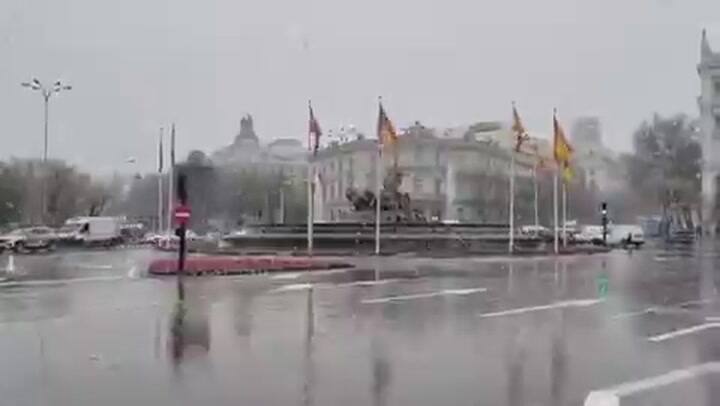 Fenómeno inusual: nevó en Madrid