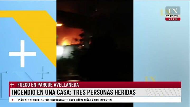 Incendio en una casa: tres persona heridas