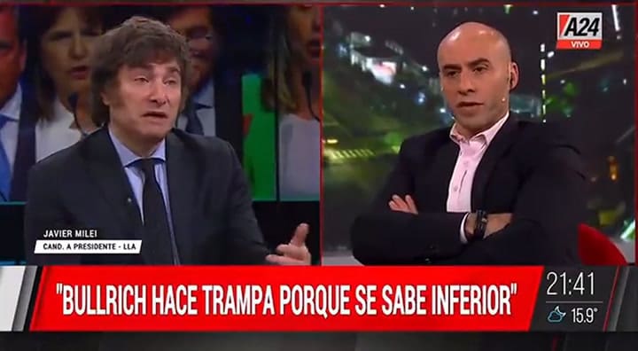 Milei acusó a Bullrich de 'poner bombas en jardines de infantes'