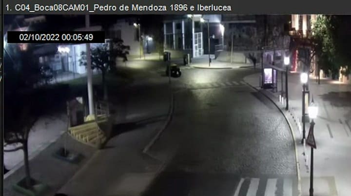 La filmación de la cámara de seguridad que capta la agresión en La Boca