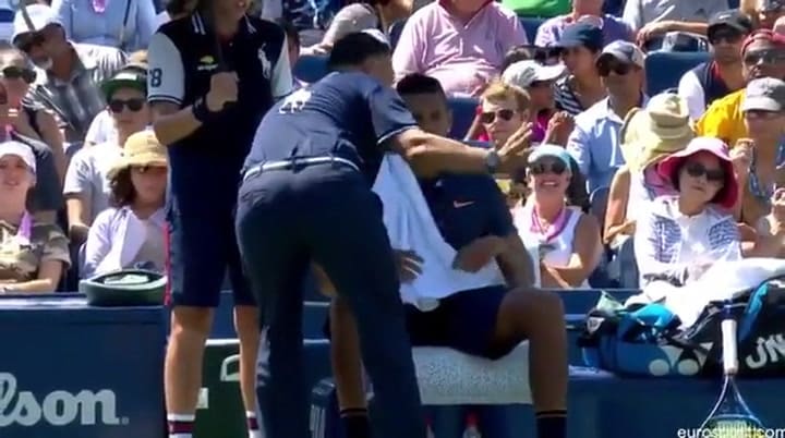 La insólita situación en el US Open entre un umpire y Kyrgios - Fuente: Twitter