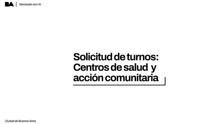 Cómo solicitar turnos en centros de salud y acción comunitaria