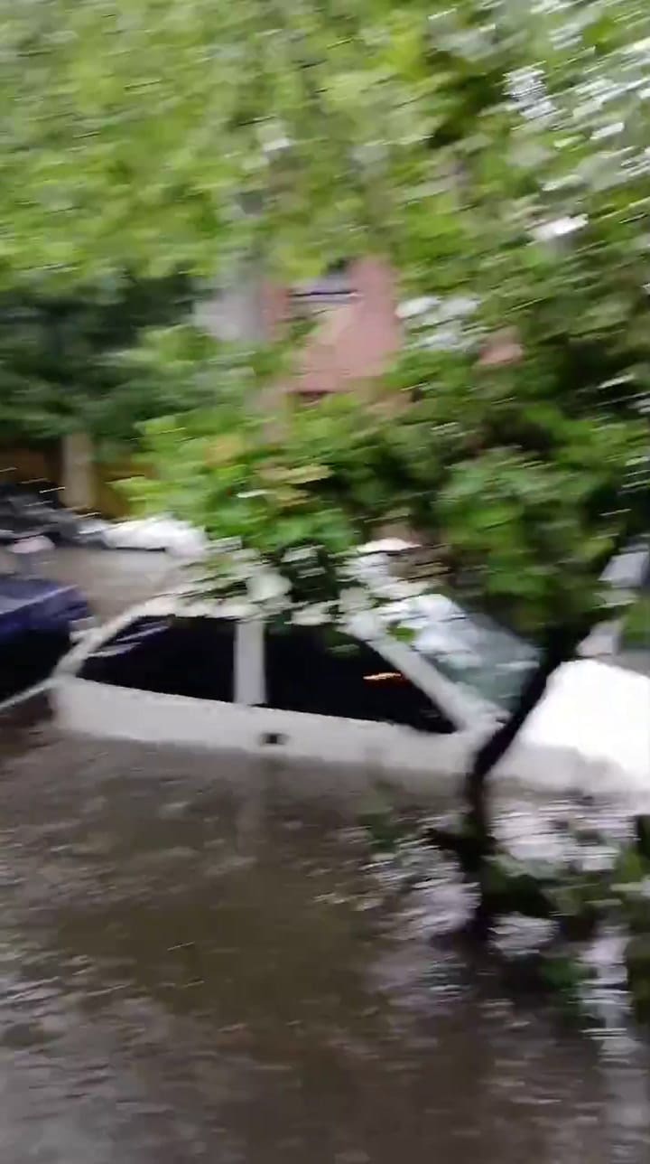 Fuerte inundación en Saavedra