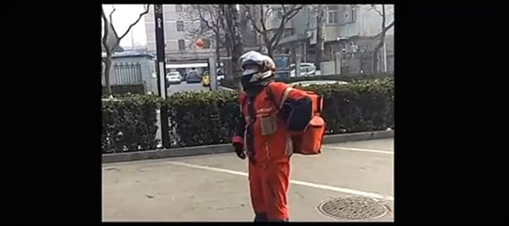 Nueva forma de delivery en China por el Coronavirus