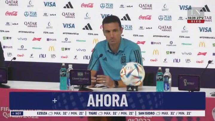 Argentina-Polonia: habla Lionel Scaloni, 'mañana empezaremos con cuatro defensores'