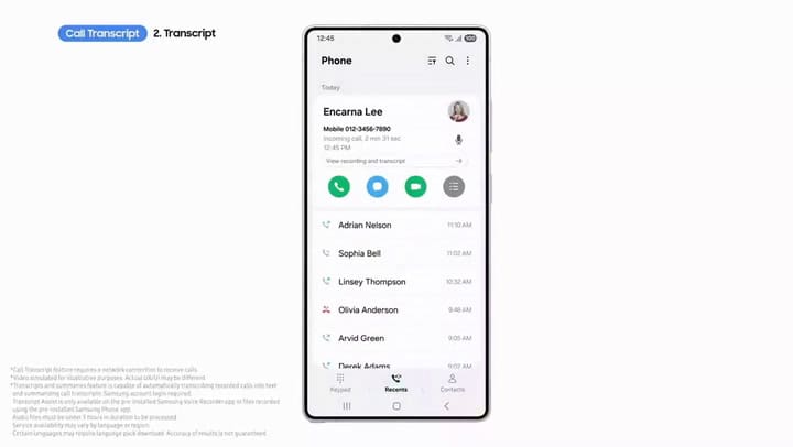 Algunas funciones de IA que llegan a los Galaxy S25 de Samsung