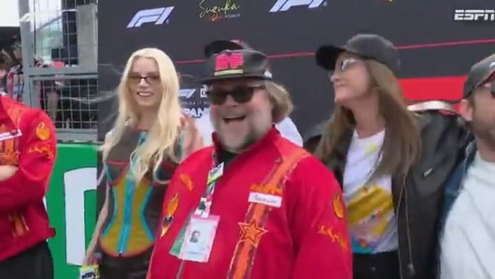 Jack Black deslumbrou com seu humor no circuito de Suzuka
