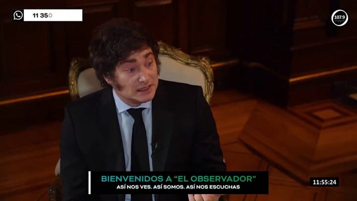 Milei cuenta una anecdota con Lanata donde estan vinculados sus perros