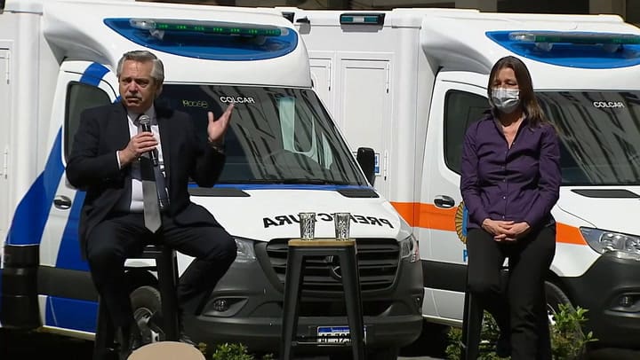 La falla en el audio del discurso de Alberto Fernández al nombrar a Cristina Kirchner