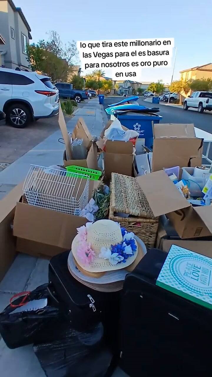 Mostró en las redes lo que un millonario tiró a la basura en Las Vegas