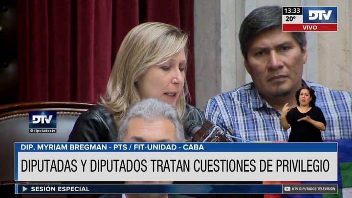 Cruce entre Myriam Bregman y José Luis Espert en Diputados