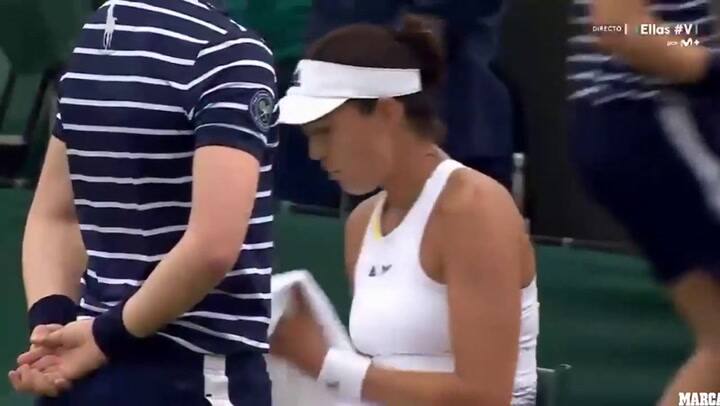 La tristeza de Garbiñe Muguruza tras la derrota