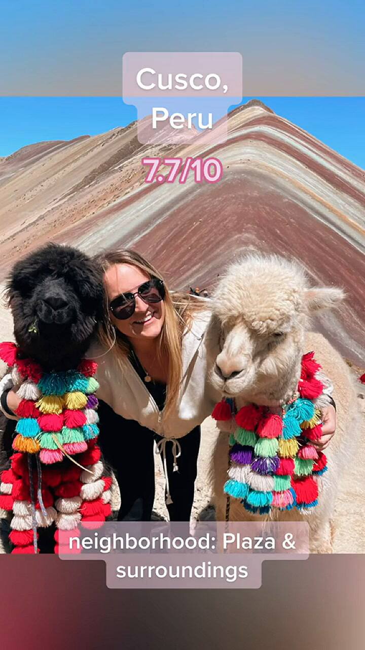 La influencer de viajes calificó qué tan segura se sintió en varios países de Sudamérica