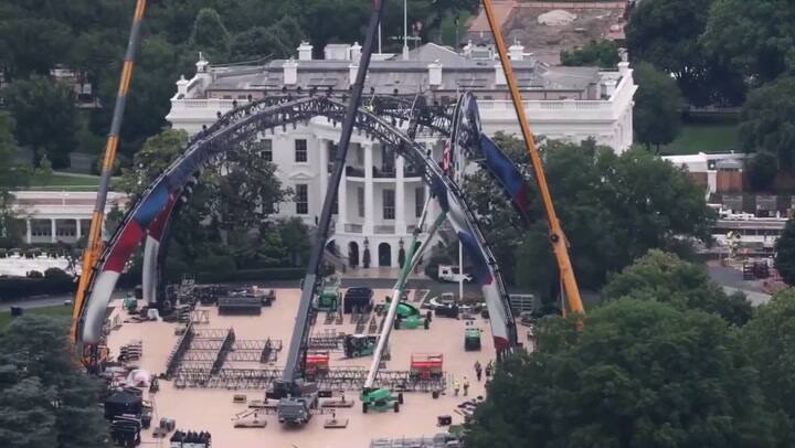 Empezó la construcción de un ring de UFC en la Casa Blanca
