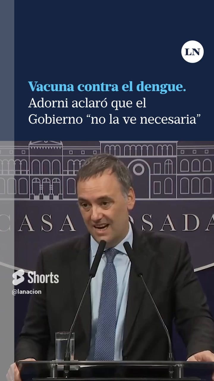Adorni Anunció Que Para El Gobierno No Es Necesario Incluir La Vacuna Del Dengue Al Calendario