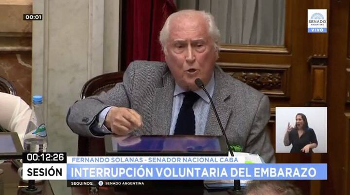 Pino Solanas contó su experiencia en el Senado: 'Viví el pánico de una novia que abortó'