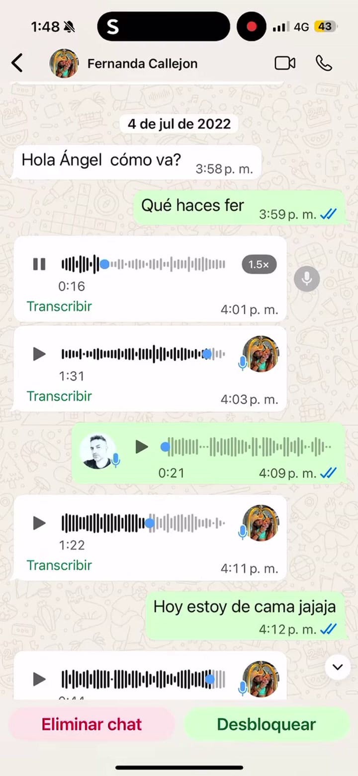 El audio que expuso Ángel de Brito